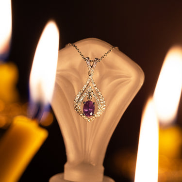 0.50ct Natural Alexandrite 18k White Gold Pendant